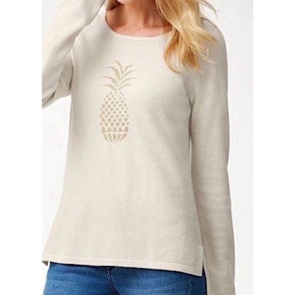 Tommy Bahama Sweaters - Tommy Bahama White Crew Neck Sweater